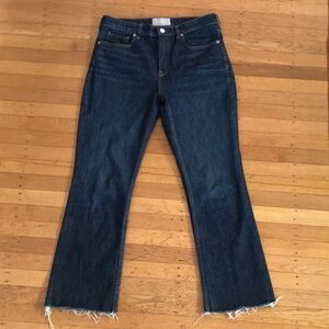 Everlane Kick Crop bootleg dark denim jeans size 29 reg